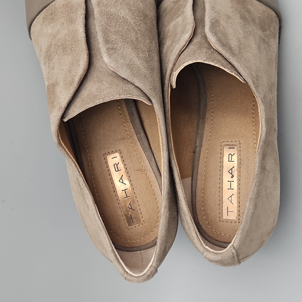 Tahari Lucy Suede Leather Oxford Flats Cap Toe Women 6.5 - Picture 9 of 14